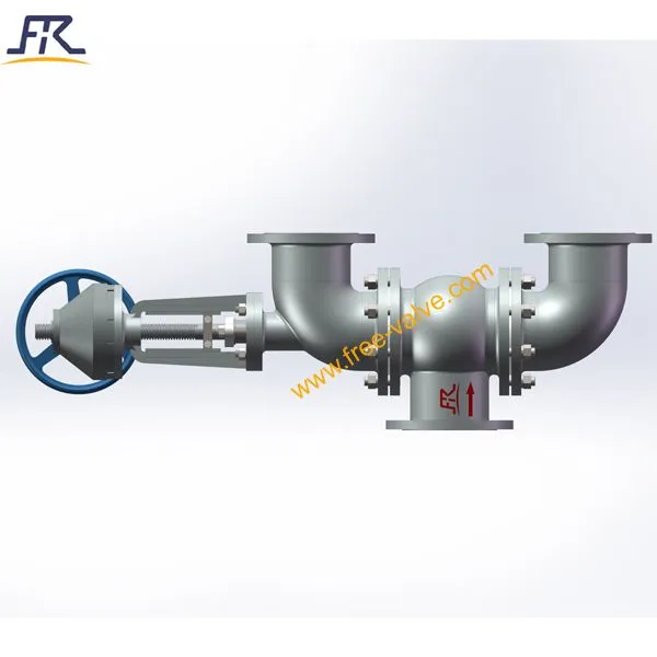 Worm Gear Three-Way Slurry Valve photo-2