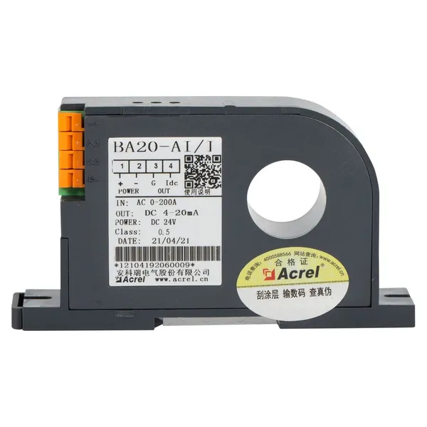 Acrel Power Supply DC24V/12V Strong Overload Capability, Low Power Electrical Current Transducer BA20-AI/V Input AC0-200A photo-2