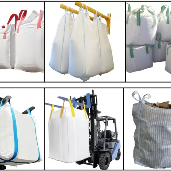 Black Color Lifting Loops Sand Bag 1ton pp Sand Bag White Color pp Bulk Bag photo-5