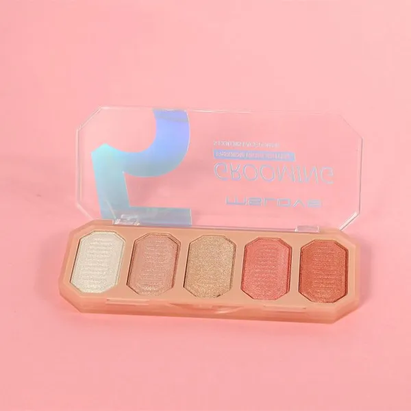 OEM Make up Blusher Palette With High Lighter Cosmetic Face Powder Blusher on Cheeks Bronzer Powder Highlighter Manufacturer photo-3