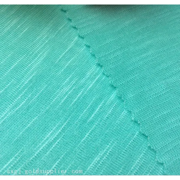 Premium Cotton Slub Single Jersey Knitted Fabric - Natural Textured Feel With Vibrant Color Options at Factory Direct Pricing photo-3