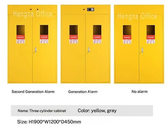 1900mm Single Gas Cylinder Cabinet for Research Universities, Intelligent Gas Leakage Detection & Automatic Fan System photo-3
