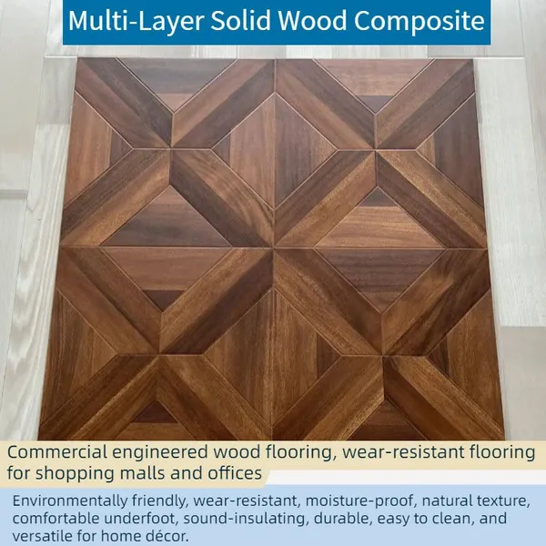 Multi-layer Solid Wood Flooring, Waterproof, Moisture-proof, Wear-resistant, and Specially Designed for Underfloor Heating. photo-3