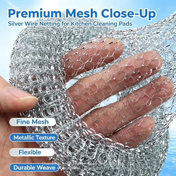 Hot‑Selling Galvanized Steel Wire Ball Round Mesh Metal Scourer for Daily Kitchen Washing Bulk photo-3