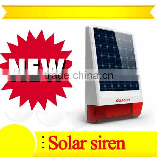 Wolf Guard Wireless Solar Security Alarm Siren 220v/110v