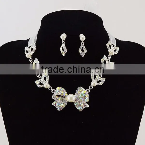 Fashion Style of Lace Pearl Jewelry Set for Wedding Popular Necklace photo-4
