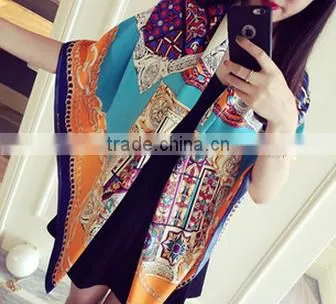 Factory Direct Supply Long China Pashmina Woman Printed Scarf photo-2