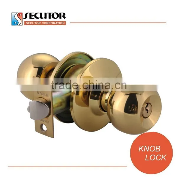 Passage Antique Copper Round Knob Door Lock photo-5