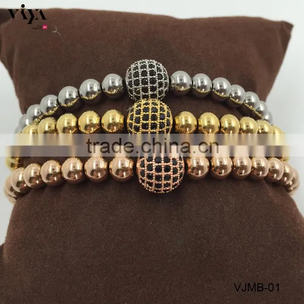 2016 Latest Unisex Fashion Bracelet Stainless Steel Bead Bracelet 7'' photo-6