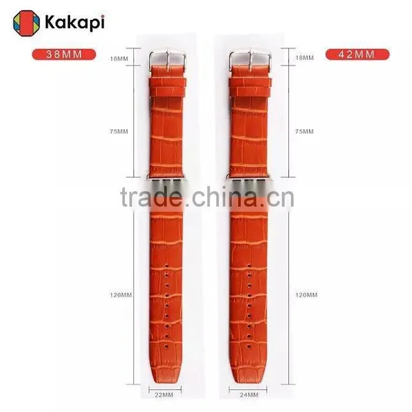 Kakapi One Buckle Leather Watch Band Wrist Strap With Watchband Converter For 38MM Apple Watch MT-3910 photo-4
