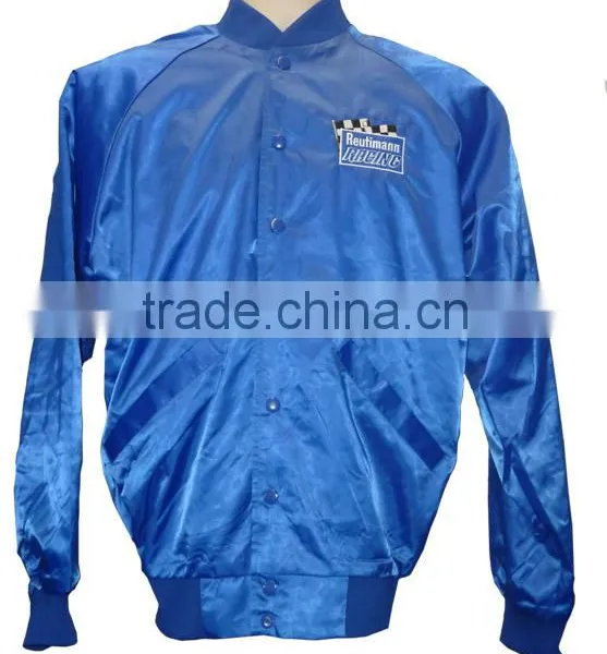 Custom Stlye Plain Satin Jacket,custom Fashion Made Satin Letterman Jacket,custom Made Plain Satin Jacket photo-2