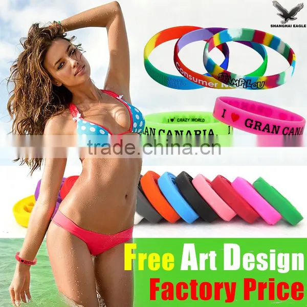 President Selection Custom Embossed/ Debossed Silicone Wristband, Cheap Silicone Bracelet
