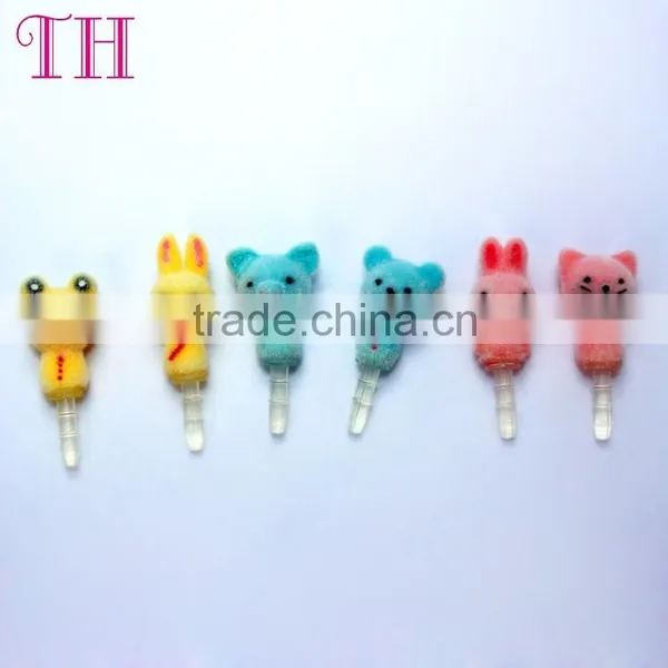 Factory Wholesale 10g Cute Animal Resin Anti Dust Plug for Samsung