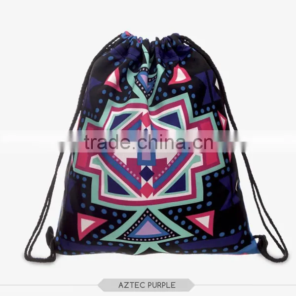 China Suppliers Hot Sale Aztec 3D Sublimation Drawstring Bag in photo-5
