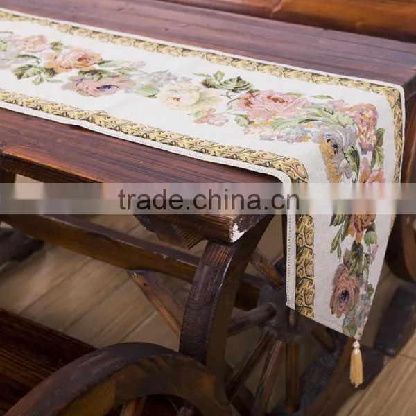 Plus Fancy Useful 100% Polyester Jacquard Table Runner for Round Table/square Table photo-2