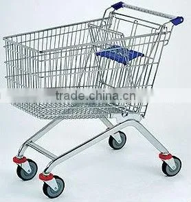 Steel Supermarket Shopping Trolley Chrome