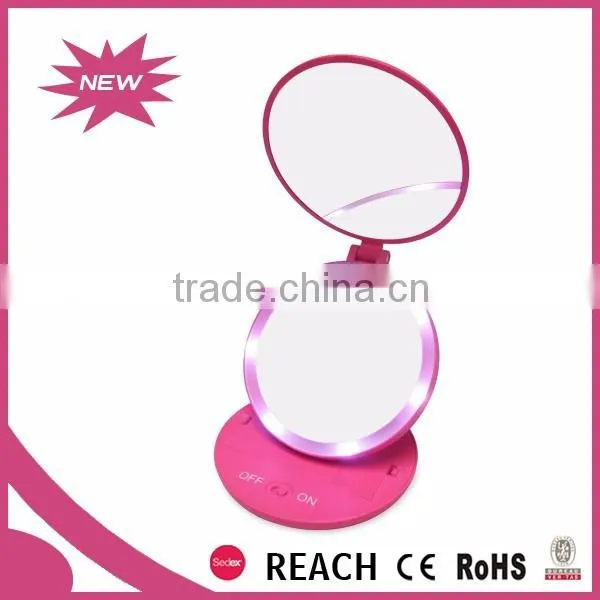 Colorful Folding Magnifying Vanity Mirror Light Bulbs Cosmetic Supplier's Choice photo-4