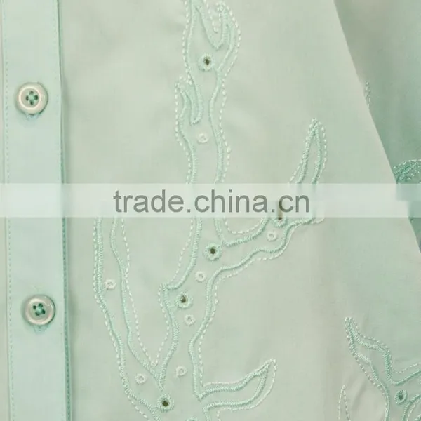 2015 Chic Bats Sleeves Blouse,embroidered Shirts With Long Sleeves photo-5