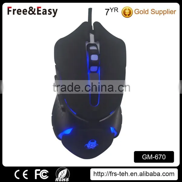 Black Rubber Coating Led Backlight Gaming Mouse for Computer Supplier's Choice photo-2