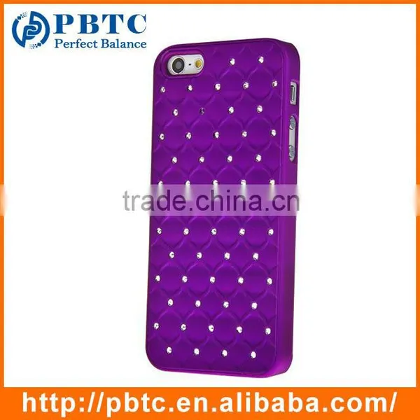 Set Screen Protector Stylus And Case For Iphone 5 , Hard Sky Blue Bling Diamond Plastic Mobile Phone Shell photo-4