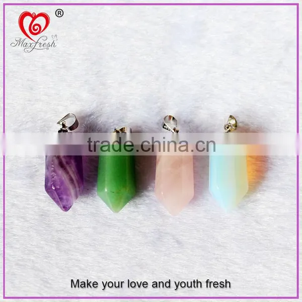 American Popular Druzy Stone Quartz 7 Chakra Pendant Necklace Crystal Quartz Healing Point Chakra Pendant photo-3