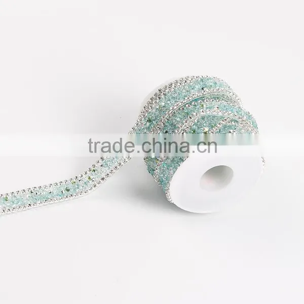 Free Sample Wholesale Hot Fix Crystal Iron-on Chain/belt photo-3
