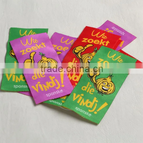 the Garlic Logo Jacquard Woven Main Label for Cartoon Roll Blanket photo-3