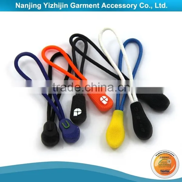 Most Popular Oem Silicone Zipper Slider Colorful Custom Designs
