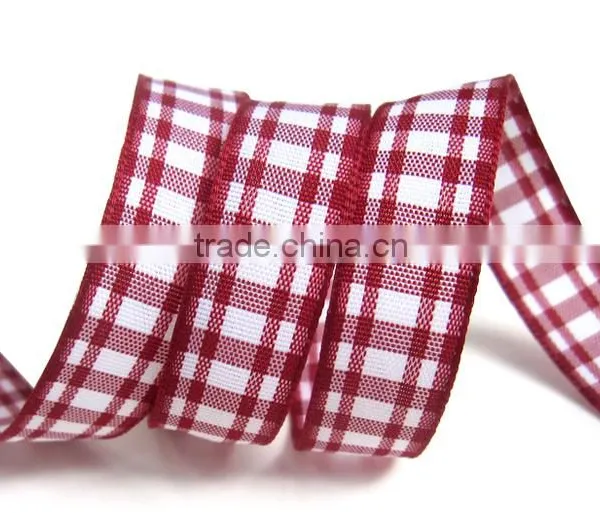 Classic Webbing Wire-edge Scottish Strap Plaid Ribbon/Check Ribbon/Grid Ribbon photo-2