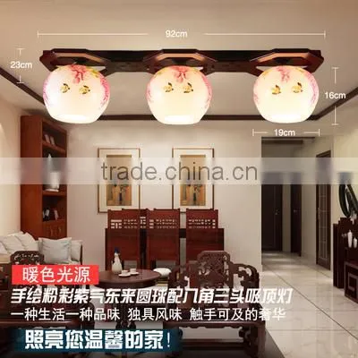 Hot Selling Surface Mount High Quality Color Dining Room LED Lamp Led Ceiling Light Wood Ceramic Lamp photo-4