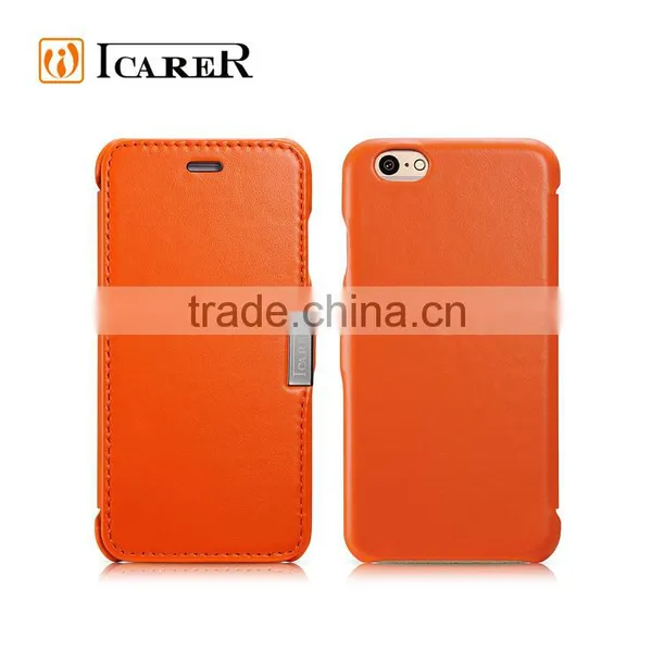 ICARER High Quality Luxury Genuine Leather Side Open Case for IPhone 6/6S photo-3