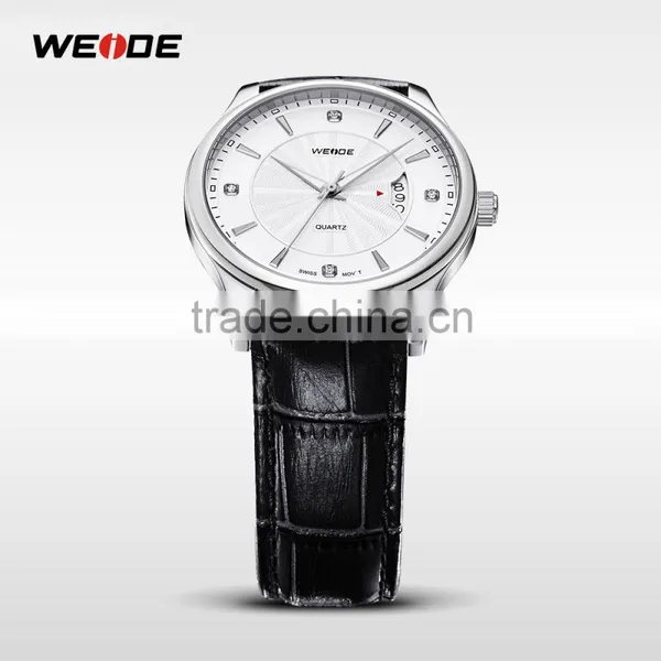 WEIDE Genuine Leather Waterproof Swis s Quartz Mens Luxury Watch photo-5