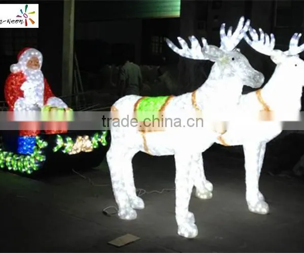 Christmas Moose Car Santa in Car Christmas Decoration Santa Sleigh Decoration Light Christmas Light With Santa and Reindeer photo-5