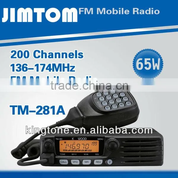 NEW Wireless Vehicle Radio TM-281A VHF 65Watt Mobile Two Way Radio