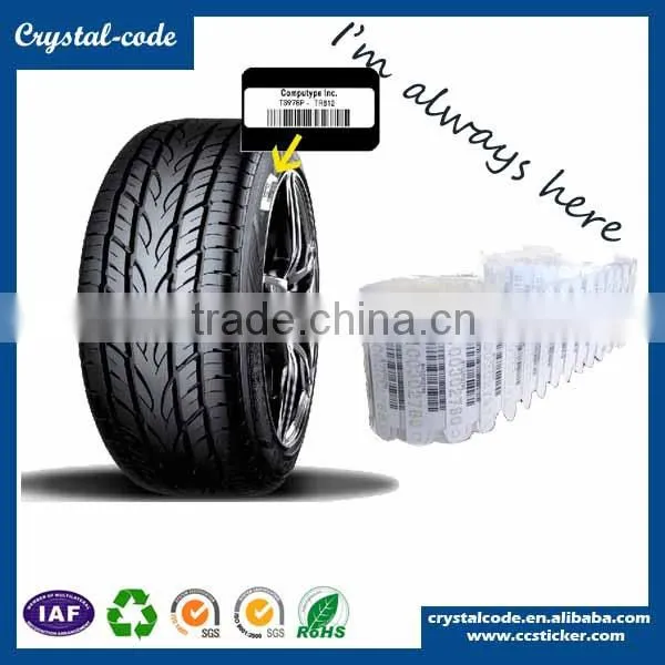 Custom PP Type Labels Self Adhesive Tyre Stickers Rubber Tyre Label photo-6