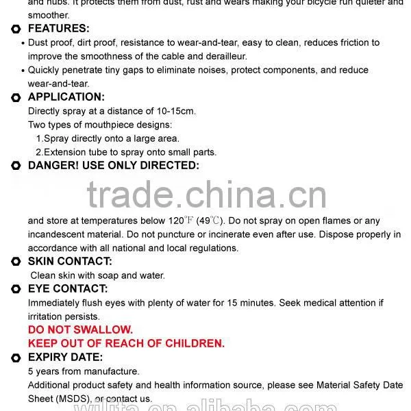 WILITA Bike Care Bicycle Parts Lubricant photo-2