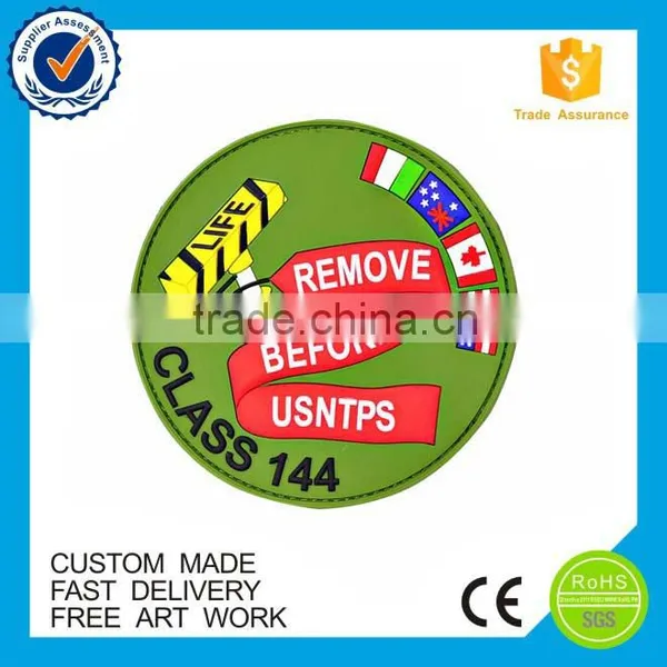High Quality Eco-friendly Sew-on Custom Pvc Rubber Patch Logo photo-3
