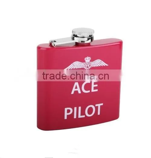 Decal Printing Hip Flask With Full Color Logo