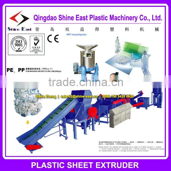 PET crushing and washing line / plastic machinery