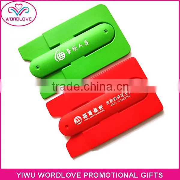 Hot Sell Custom Printing Silicone Smart Wallet With Strong 3M Adhesive Sticker Phone Stand for Promotion photo-6