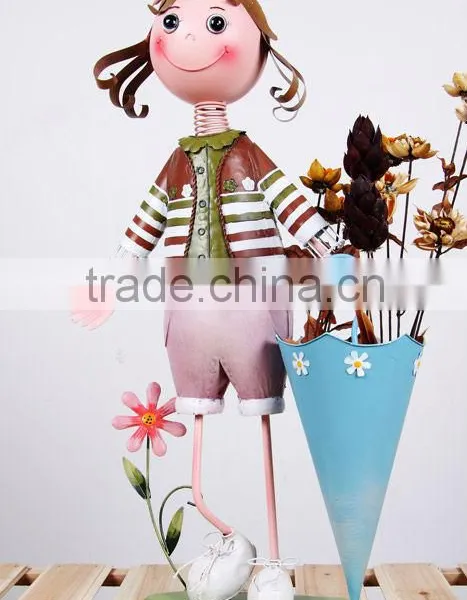Outdoor Decoration Metal Doll Flower Pots photo-5