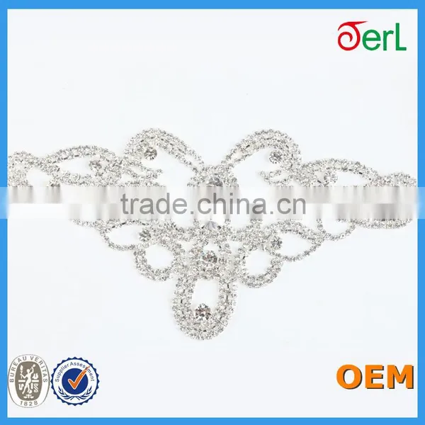 Wholesale Charming Silver Clothing Decorative Crystal Rhinestone Lace photo-5