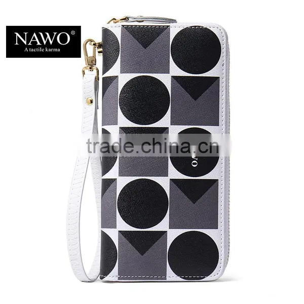 Zipper Ladies Long Purse Leather Clutch for Coin and Cell Phone photo-6
