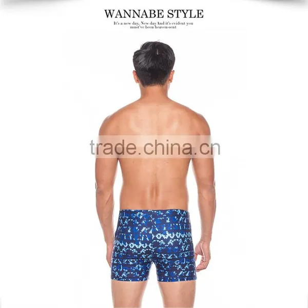 CNYE Waterproof Quick Dry Blue Polyester Sexy Men Swim Trunks Mens Swimwear photo-3