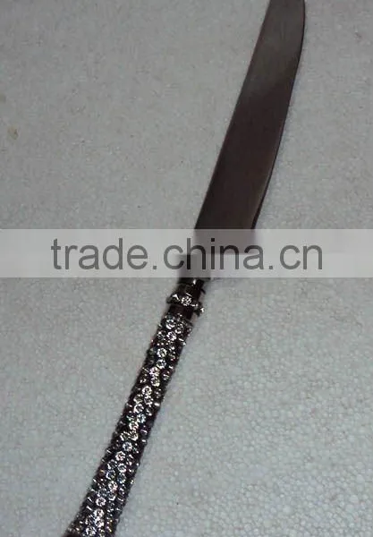Bread Knife Knife with Beaded Crystal