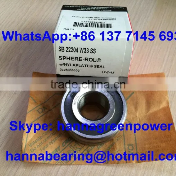 SB22204W33SS Mexico Made Spherical Roller Bearing SB 22204 W33 SS Bearing With Seals 20*47*18mm photo-2