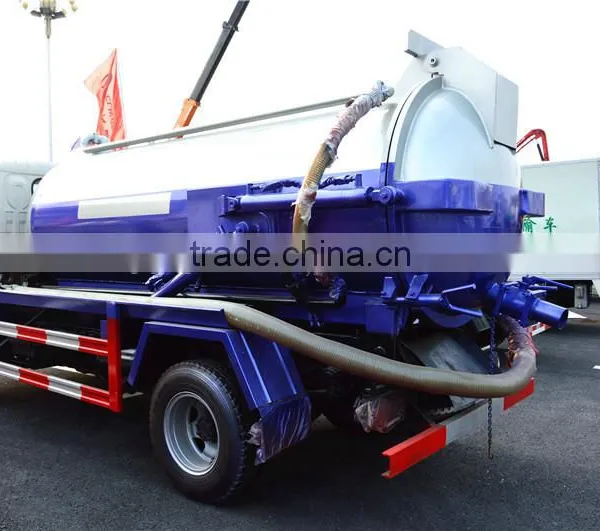 Capacity 4000l-5000l 4X2 Vacuum Sewage Tank Trucks in China photo-3