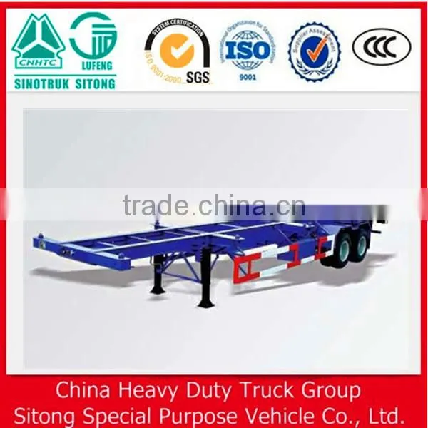 Liangshan 2/3-axle 20ft 40ft 45ft 53ft Skeleton Container Transport Chasis Semi Trailer For Sale photo-3
