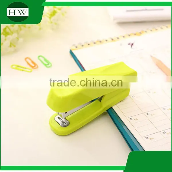Plastic Mini Colorful Portable Office Stationery Manual Paper Stitcher Stapling Machine Stapler photo-5