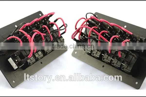 5 GANG LED Waterproof Rorcker Switches Aluminum Panel With Digital Voltmeter photo-4